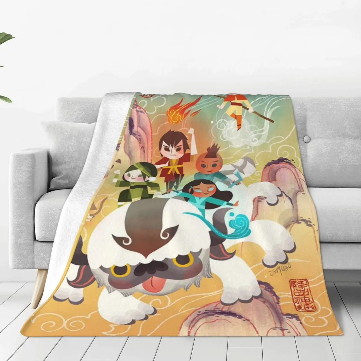 Classic Anime Avatar The Last Airbender Blanket Sofa Bedroom Bed Home Office Nap Blanket Car Travel Picnic Blankets Gift