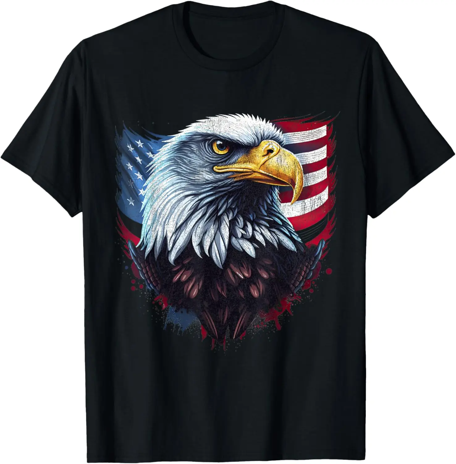 

Винтажная патриотическая футболка Eagle с американским флагом 4 июля