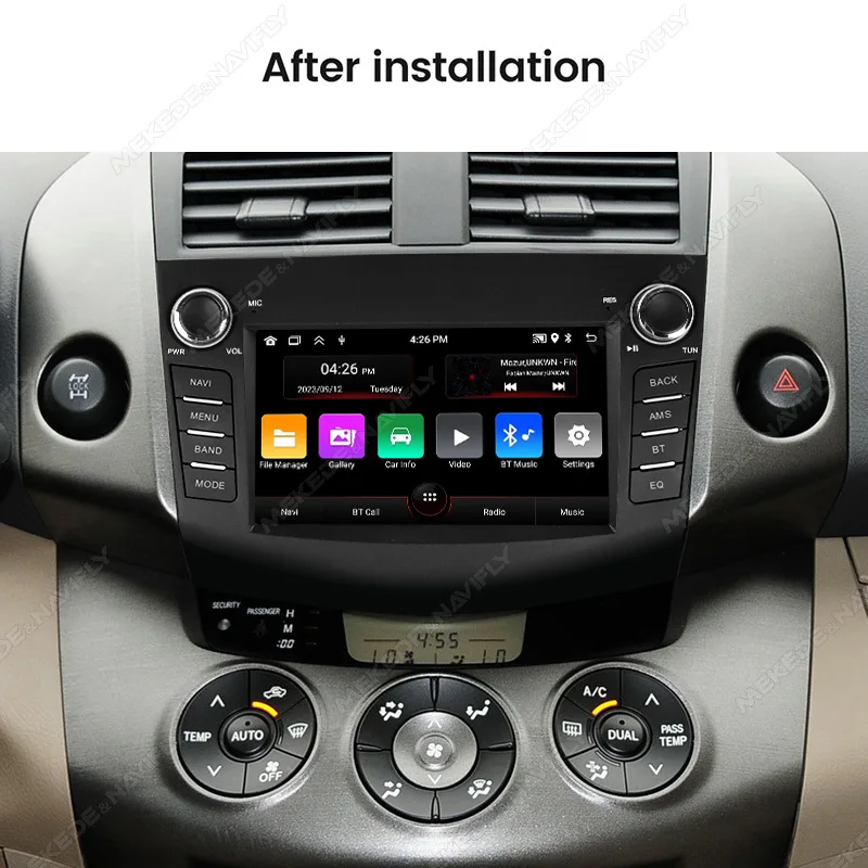 MEKEDE 7 Inch Carplay Android Auto GPS Car DVD Player For Toyota RAV4 Rav 4 2006-2012 Multimedia Stereo No DVD 2 Din Head Unit