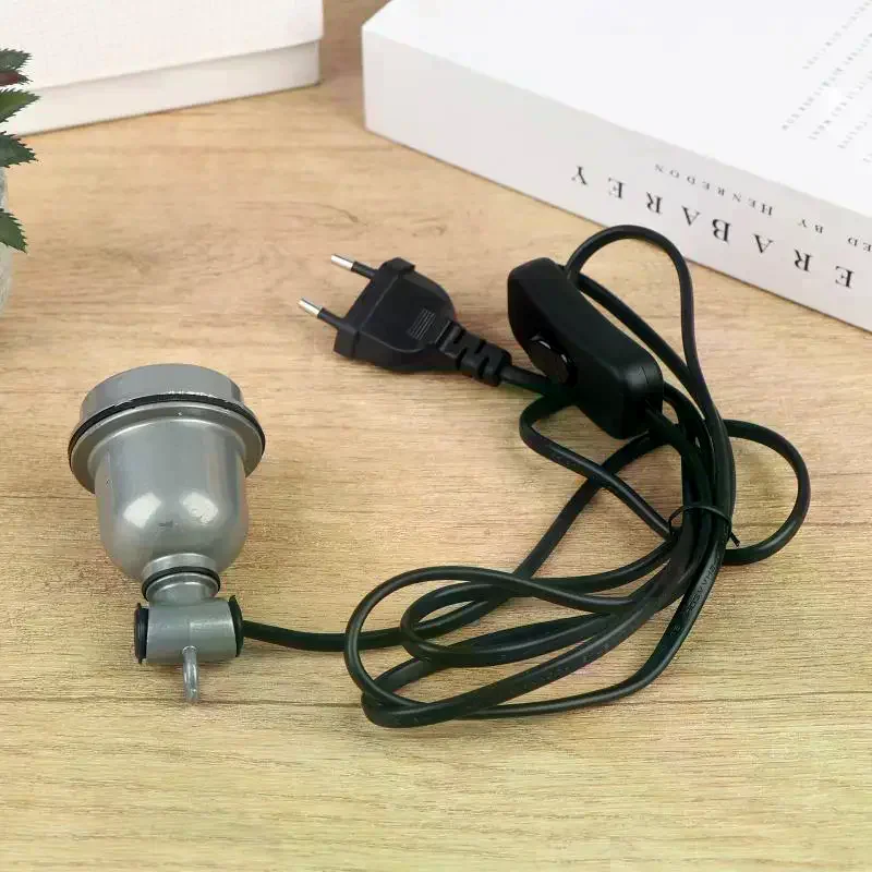 E27 Crawling Pet Heating Lamp Holder Power Cord Control Switch Piglet Chicken Brooder Heating Spiral Light Socket