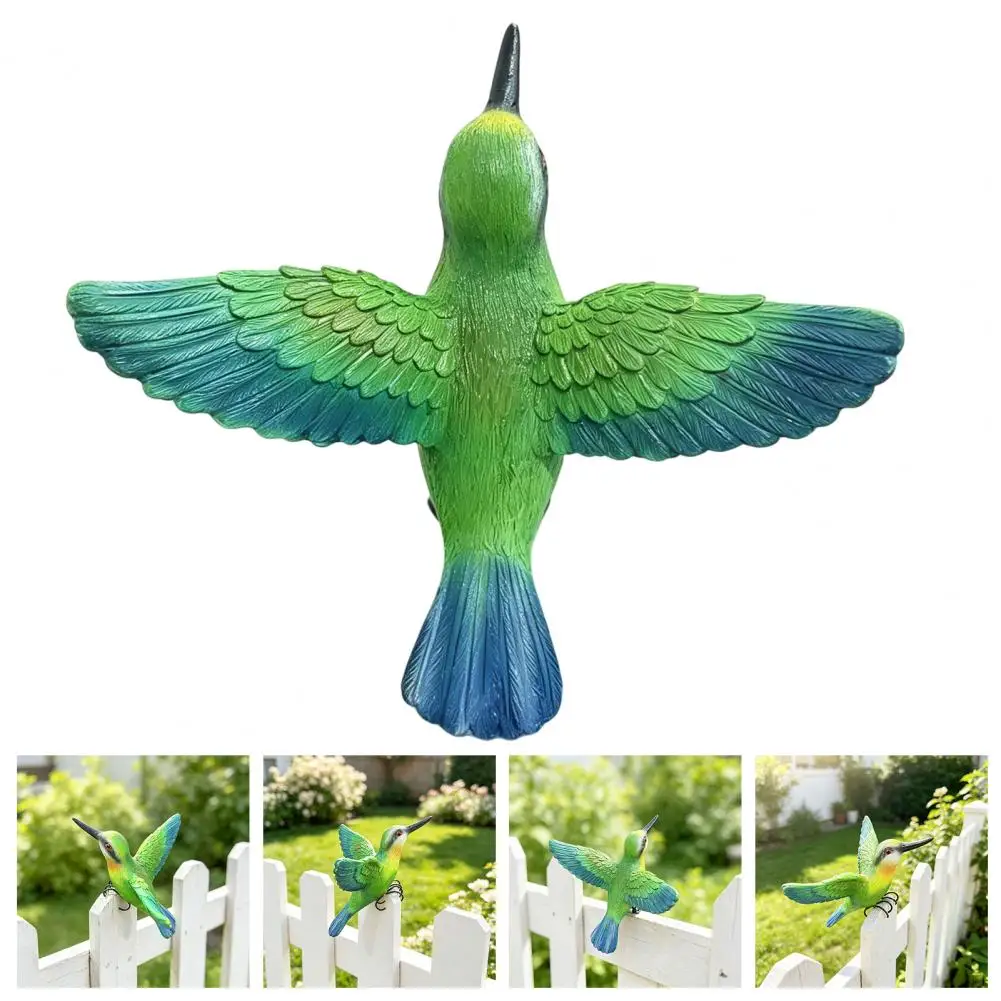 Resin Hummingbird Figurine Garden Bird Figurines Snowy Animals Model Action Figures Collection Toys For Kids Birthday Gift