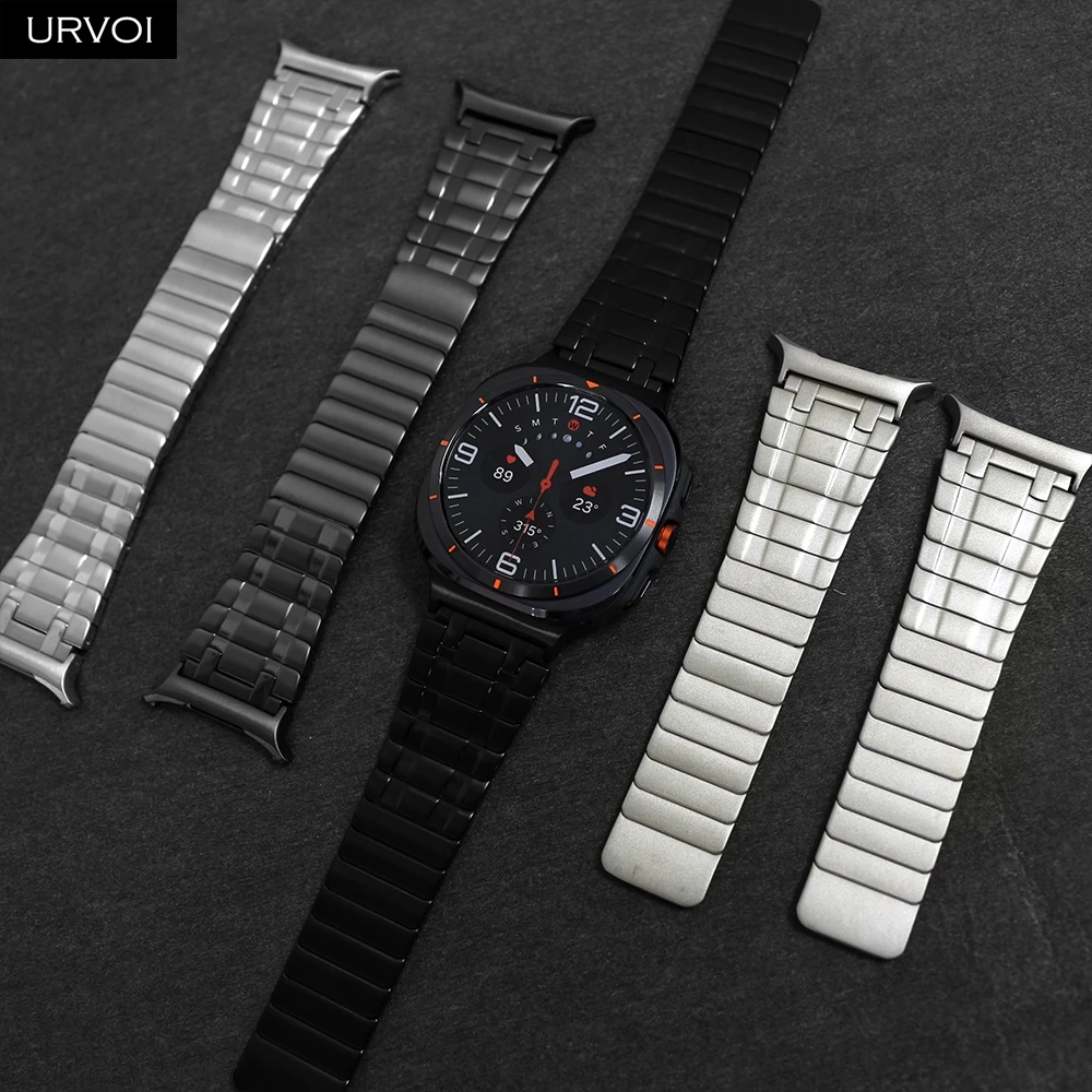 URVOI Band for Galaxy Watch Ultra 2 / 1 (2025) 47mm AP Stainless Steel Wristband Magnet Buckle Loop Easy Fit Connector Switching