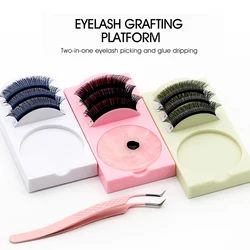 Eyelash Extension Holder Glue Holder Reusable Lash Extension Organizer Tools Plastic Assistor Platform For Eyelash Grafting