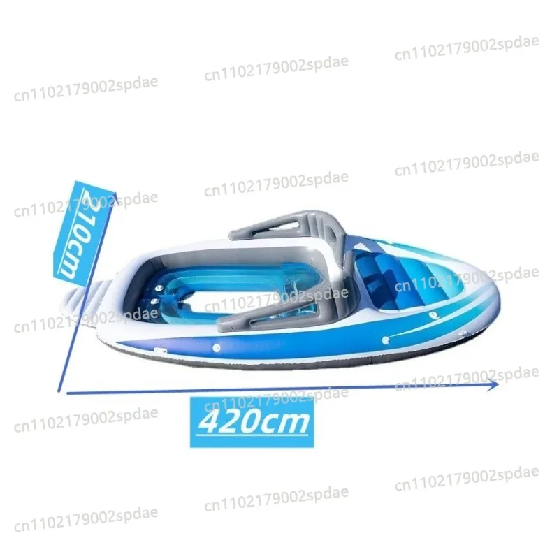 6 Person Inflatable Speed Boat Floating Water Island Multi Use Party Recreation Equipment for Lake Bay Coast