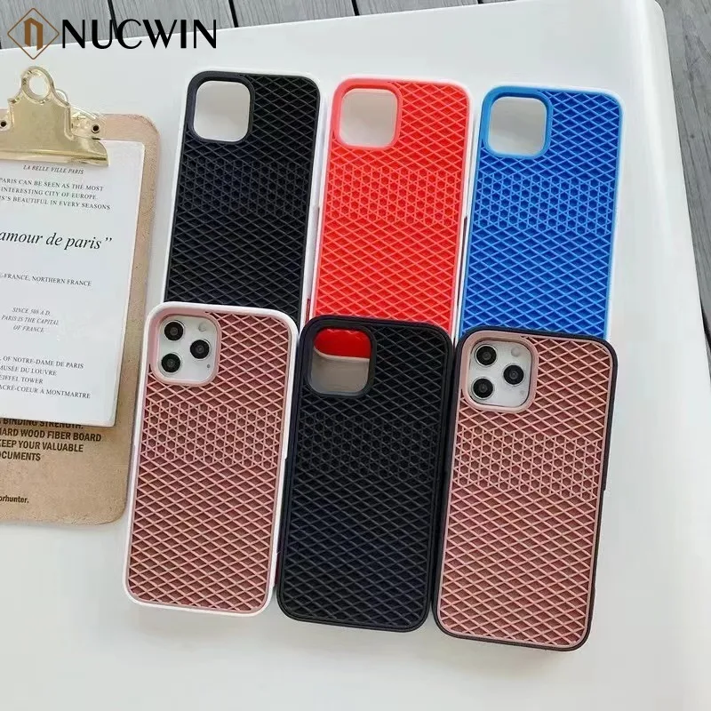 Funda de teléfono con suela de zapato tipo gofre para iPhone 16 15 14 Pro Max 13 Plus 12 11 XR XS Max, funda trasera suave de silicona creativa a prueba de golpes