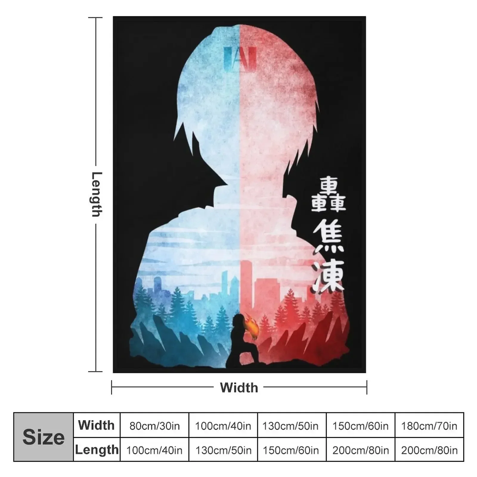 Aizawa Shouta Ice Fire Hero Academy #3 Throw Blanket Luxury Thicken Soft Big Blankets