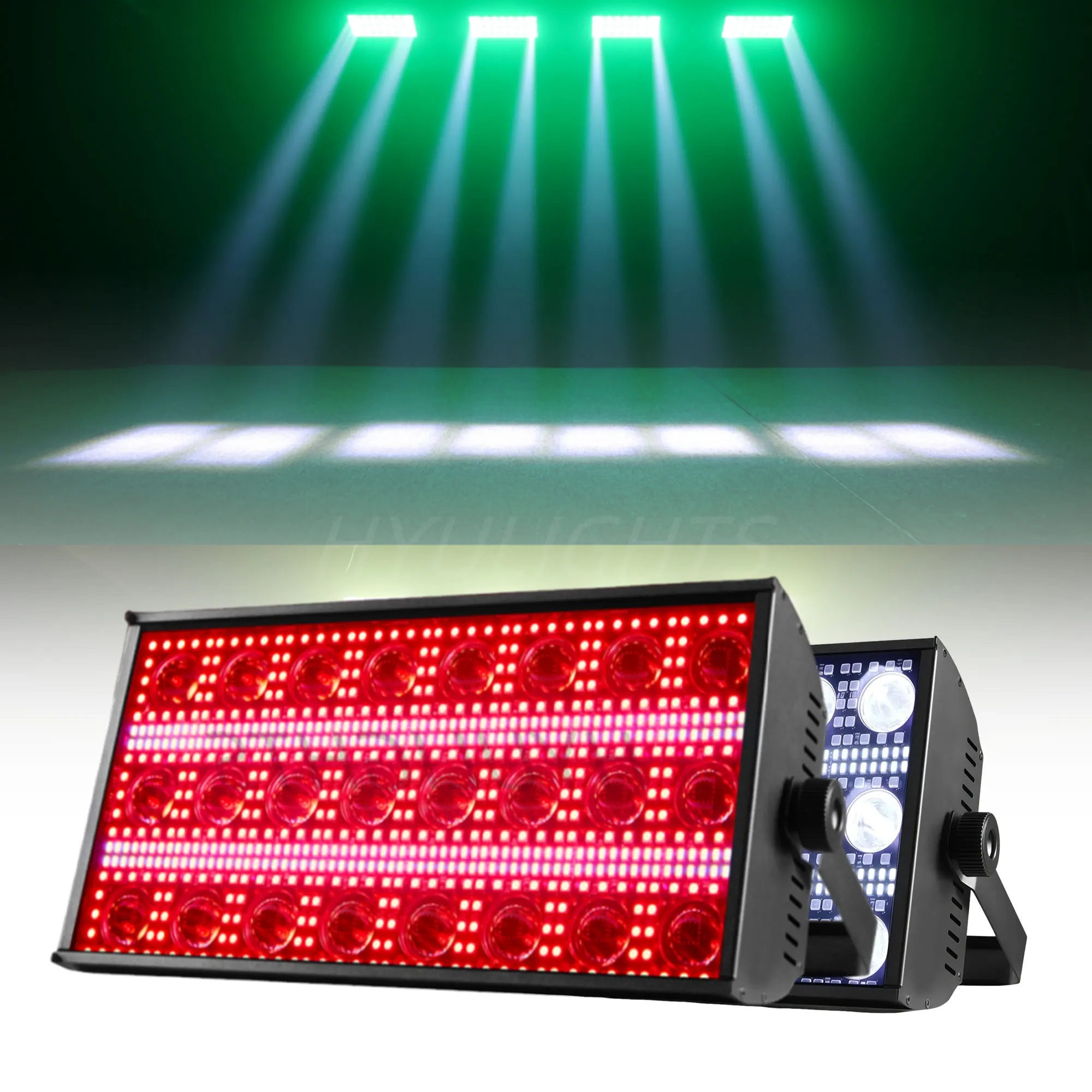 2PCS 300W LED Beam&Strobe Light RGBW 48 Partition 24PCS 8000K Strobe DMX Super Bright Dj Wash Bar Stage Lighting Effects