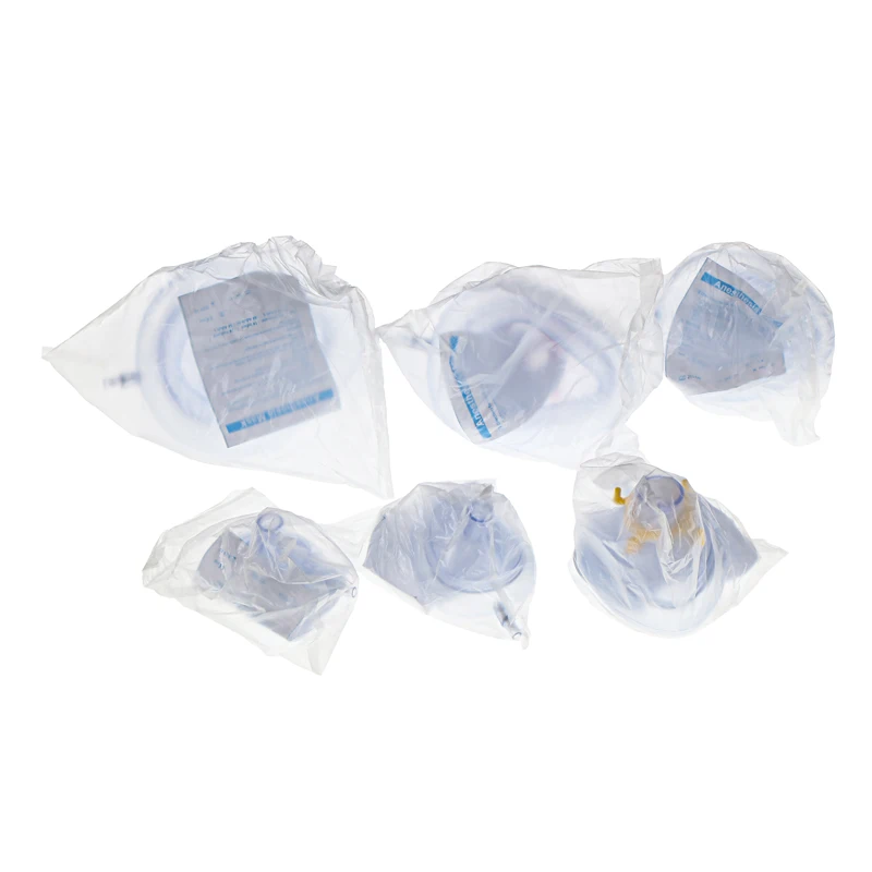 Canack Medical PVC Anesthesia Mask Disposable PVC Resuscitate Face Masks High-quality 6 Size 1pc/6pcs