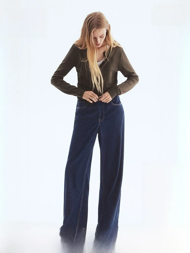 

Женский вязаный кардиган H&M или тонкий базовый слой, зимняя верхняя одежда для повседневного ношения, удобный, свободный крой, длинный рукав