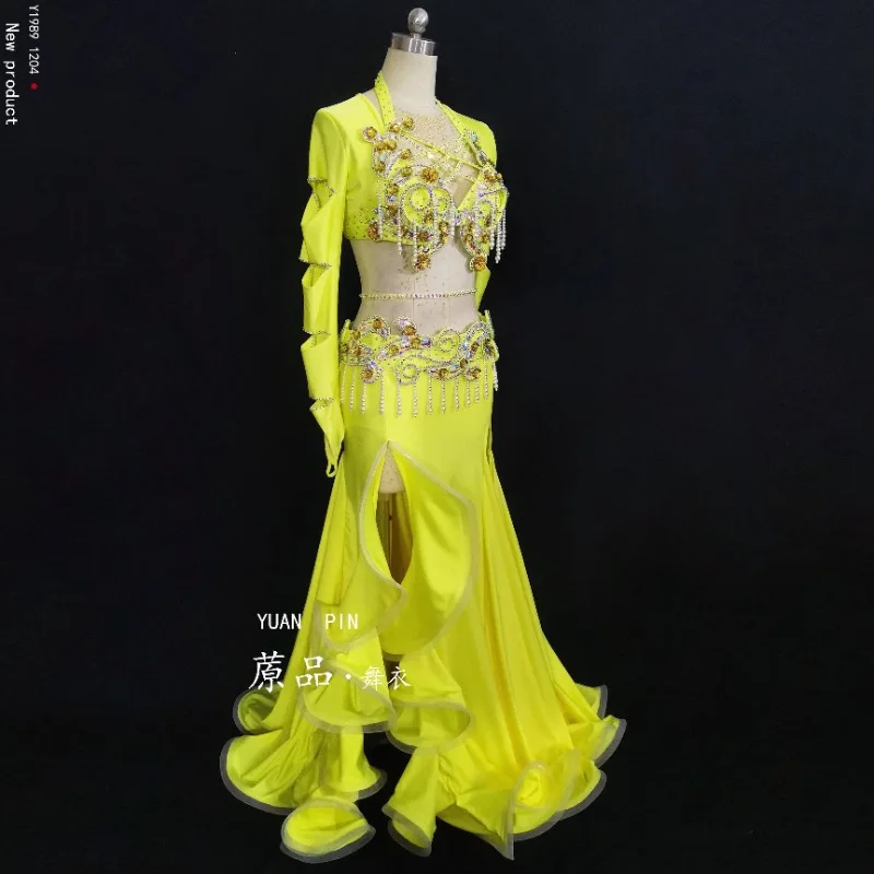 Костюм для танца живота по индивидуальному заказу, новая сумка для темперамента богини, комплект с юбкой «рыбий хвост», костюм для восточного танца YP 2022002