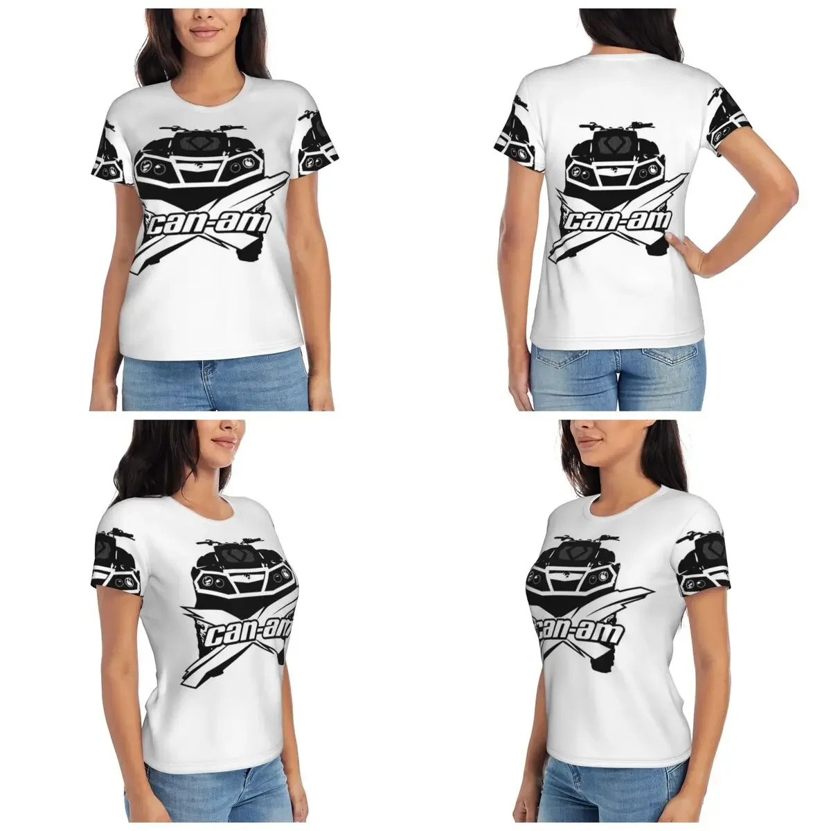 Can-Am BRP Motorcycle T-Shirt for Women Crew Neck Streetwear T Shirts Women's Short Sleeve Summer Clothes Tops