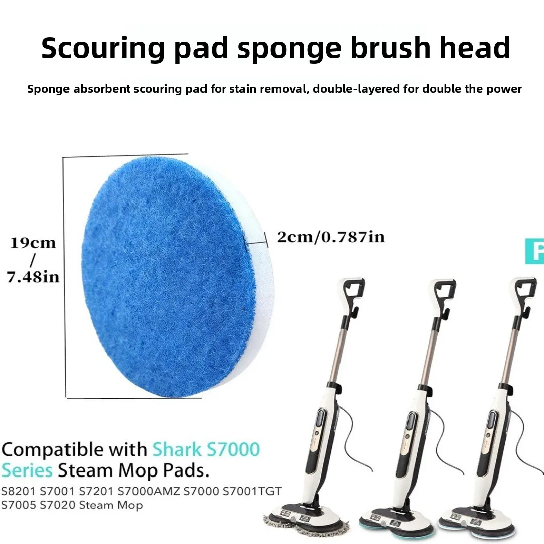 Replacement Scrub Pads for Shark S7000 Scrub Sponge Washable Reusable Steam Mop Floor Cleaning Durable All-in-One