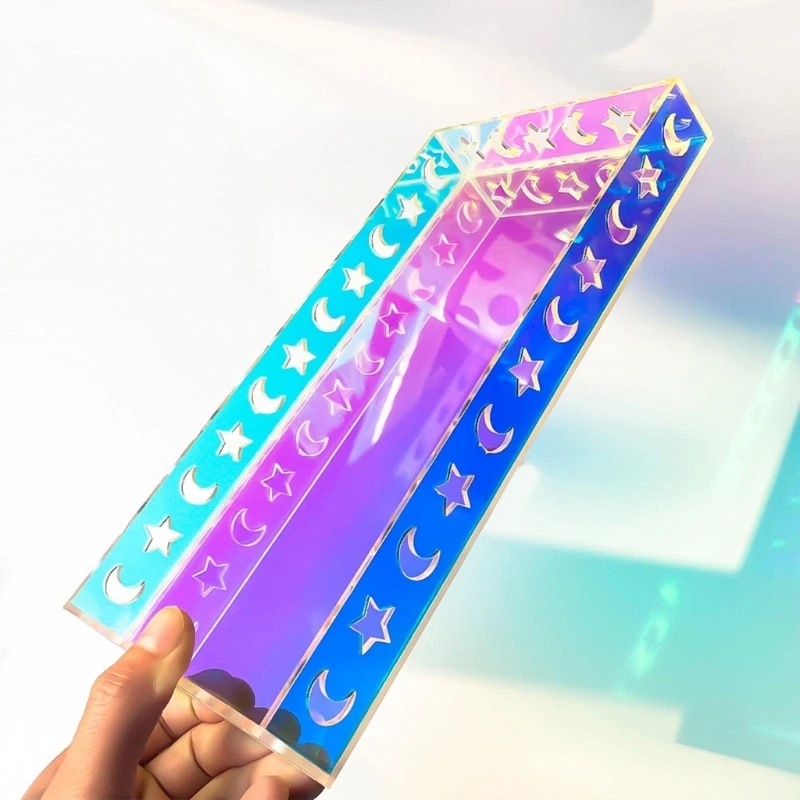 Rainbow Color Rectangle Tray Acrylic Decorative Tray for Bathroom Countertop Jewelry Makeup Storage