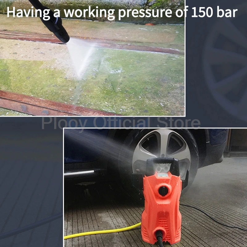1500W High Pressure Cleaner Washer Foam Generator Water Gun Spray Cleaner Portable Cleaning Machine for Car Home Garden Clean