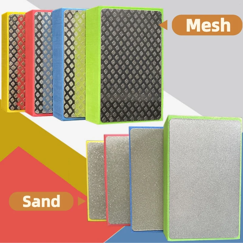 

60/100/200/400 # Алмазные ручные полировальные подушечки для плитки и стекла, абразивные шлифовальные блоки, абразивные диски для камня, полировальные инструменты