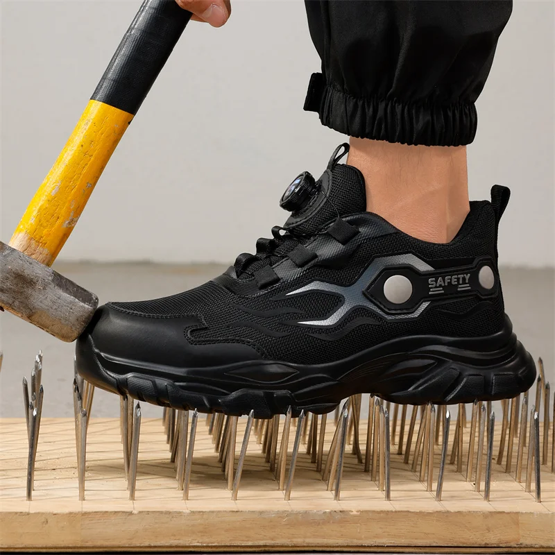 

New Safety Boots Men Work Indestructible Shoes Sneakers Steel Toe Protective Boots Anti-smash Anti-puncture Work Safety Shoes
