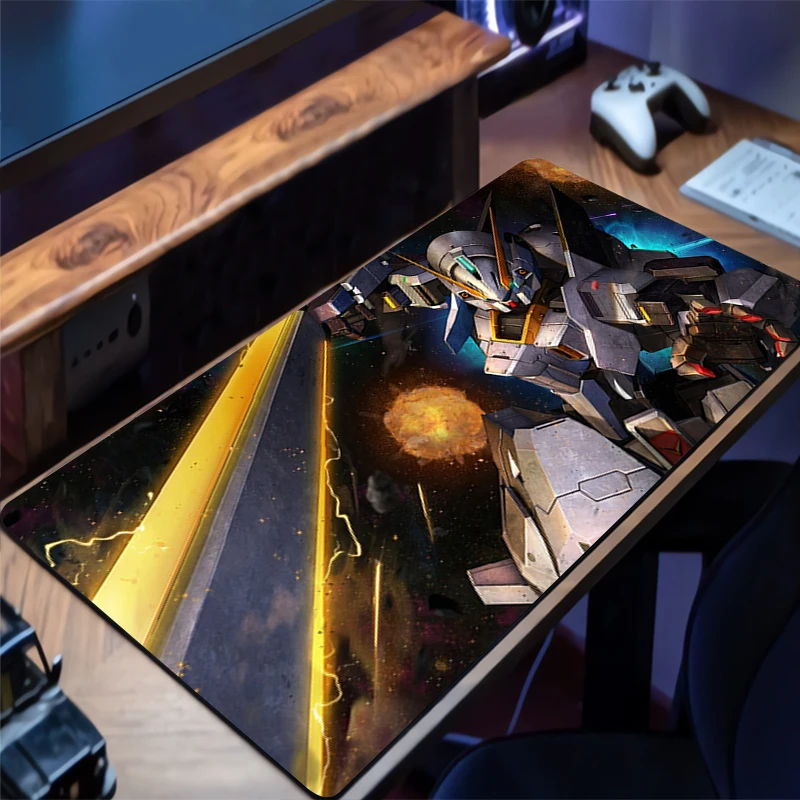 

Mouse Pad Office PC Accessories HD Keyboard Mat Anime Pattern Mechanical Warrior Gundam Anti-slip Rubber Mousepad Gamer Desk Mat