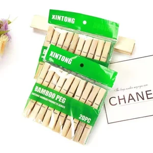 Natural bamboo clothes pins, photo clips, clothing clip, wooden pegs, pegs diy, wedding party, dropshipping, 20 pcs 6 Main Sales Preacher Clothing - №4