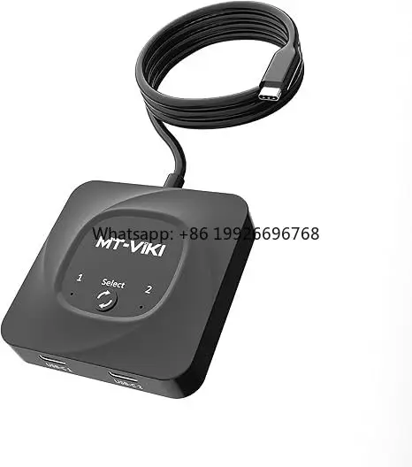 8K60Hz Bidirectional USB C Switch 2 in 1 Out Type C Switcher 1 in 2 Out 4K 120Hz 10Gbps Data Transmission