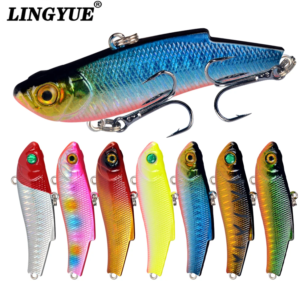 LINGYUE 1pcs Fishing Lures 7cm/18.4g VIB bait Artificial Make 7 Colors Available Bass Crankbait Wobblers Fishing Tackle Pesca.