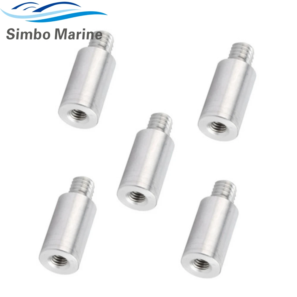 5Pcs Boat Anodes Zinc Pencil Rod 3838499 Volvo Penta Marine Engine 800476 804107 838929 858501 18-6001