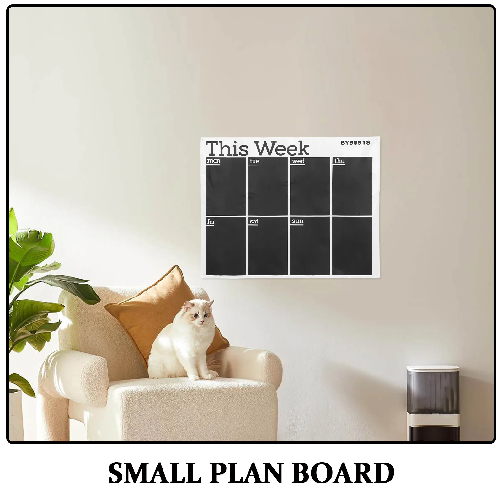 Blackboard Sticker Removable Weekly Chalkboard Calendar For Wall Self-Adhesive Plan Board Dry Erase Household Schedule Organizer