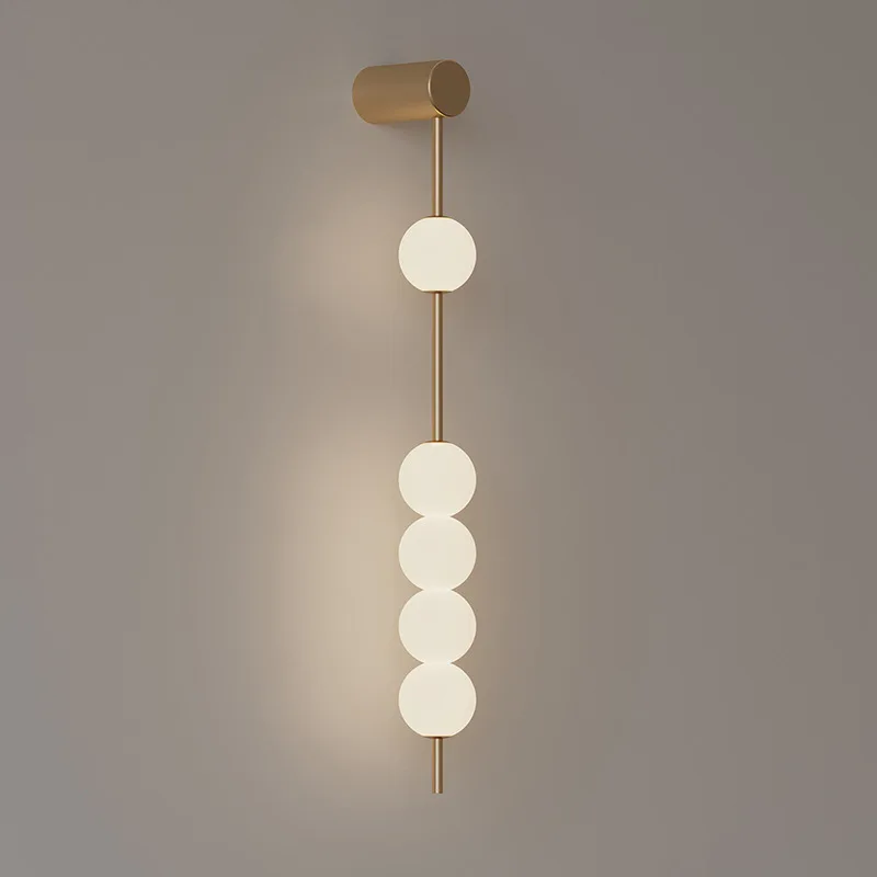 Cream Style Pearl Wall Light Bedroom Living Stairway Hallway Decorative Sphere Sconce LED Home Decor Nightstand Lamp Fixture