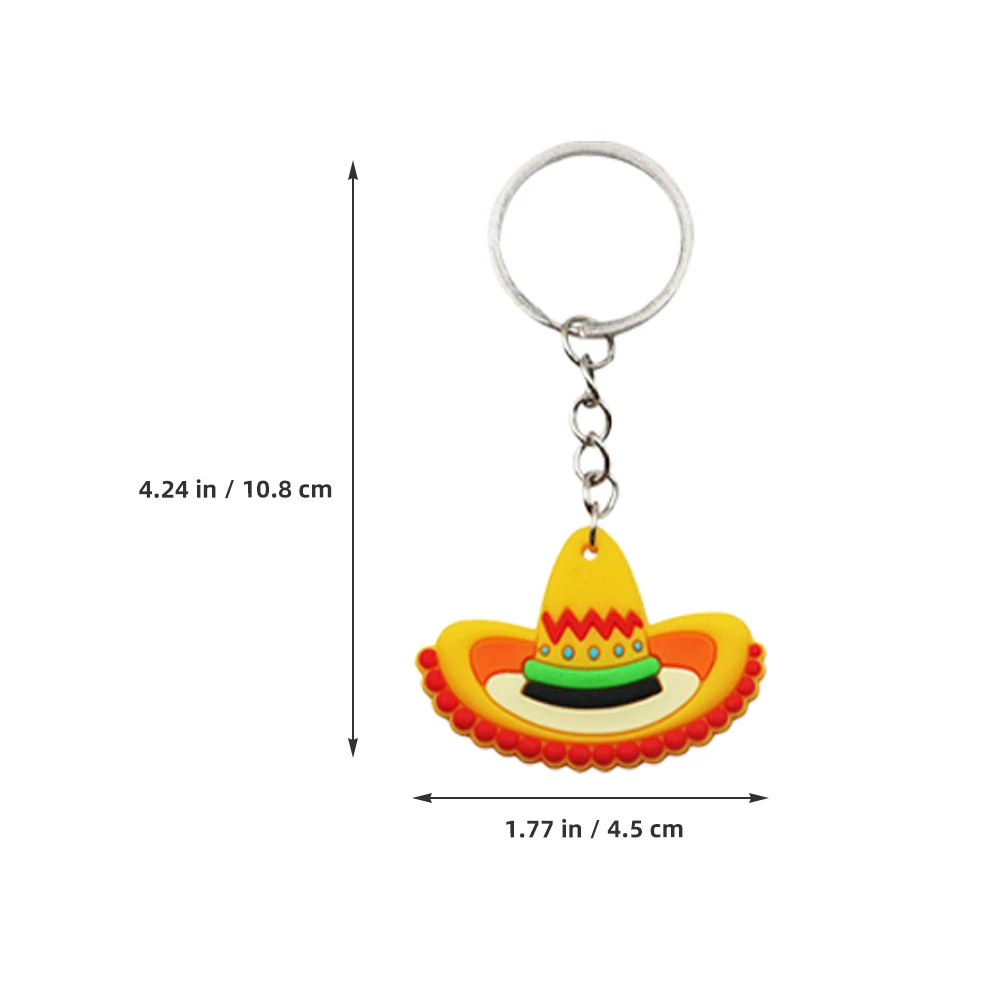 12pçs pingente de mochila mexicana fiesta cactus pvc keychian para lembrancinhas de festa de aniversário taco cinco de mayo suprimentos de decoração de festa