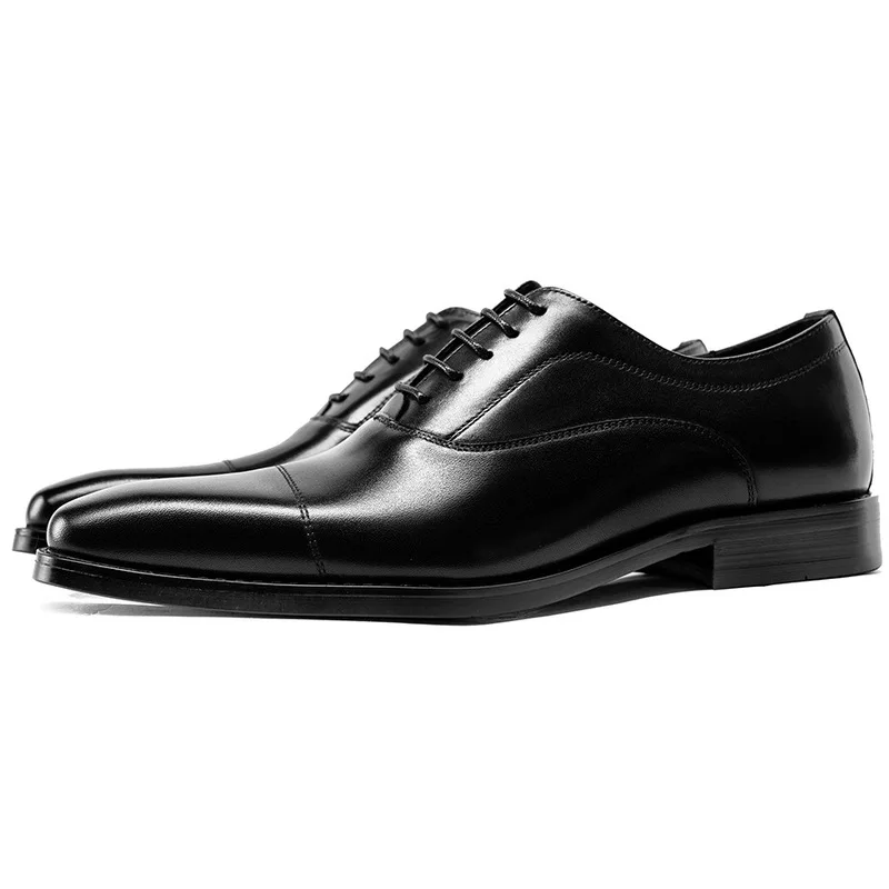 Men's leather shoes, business Oxford shoes, comfortable and versatile formal genuine leather shoes with three-joint design