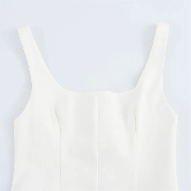 Ropa femenina vestido de mujer 2026 Primavera y novedad de verano vestido mono plisado ancho sin mangas a la moda para mujer Mini vestidos