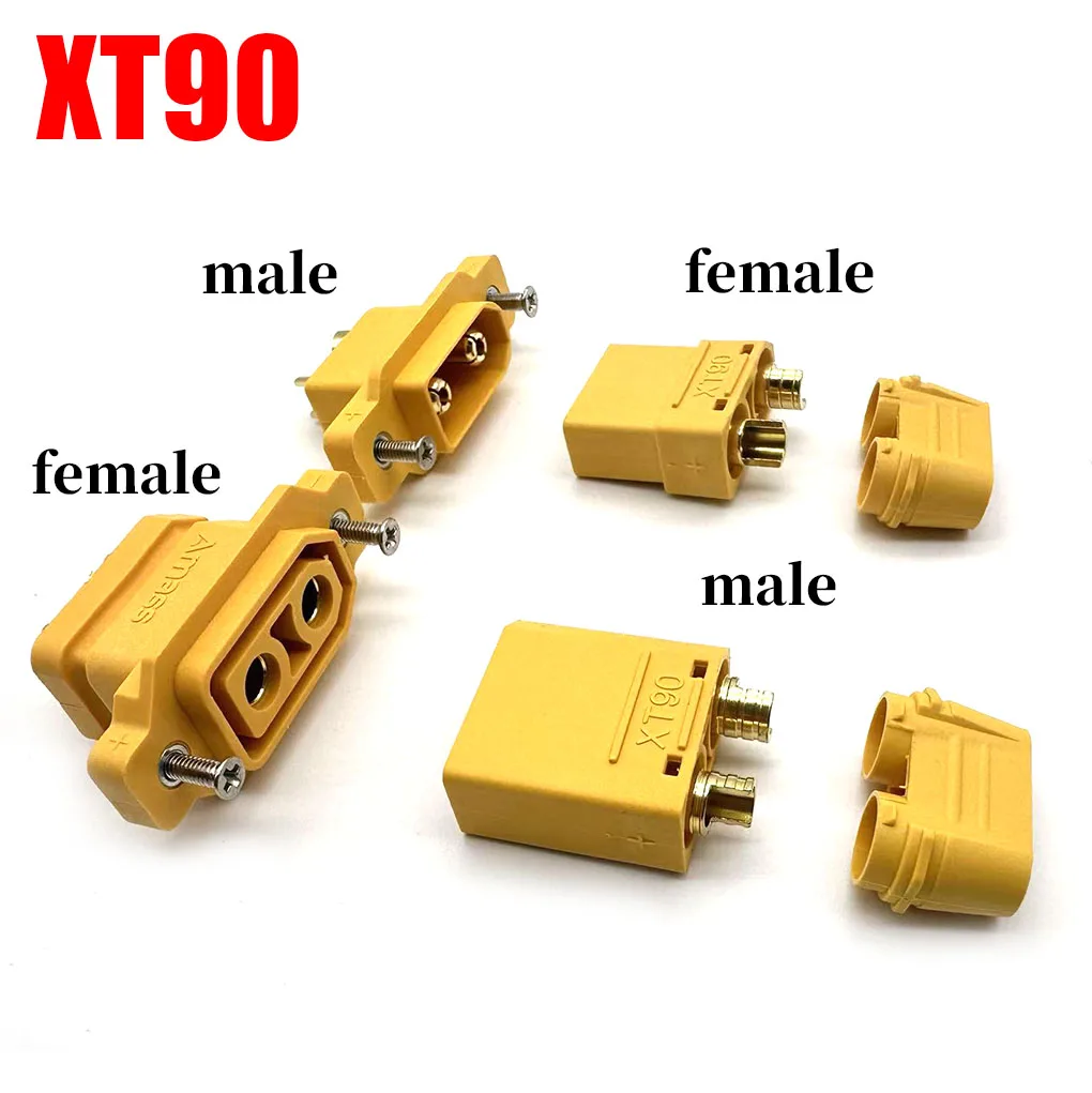 XT90NE-M/F with Fixed Seat Male and Female Plug Charging Port XT90 Electric Vehicle Lithium Battery ESC Mo