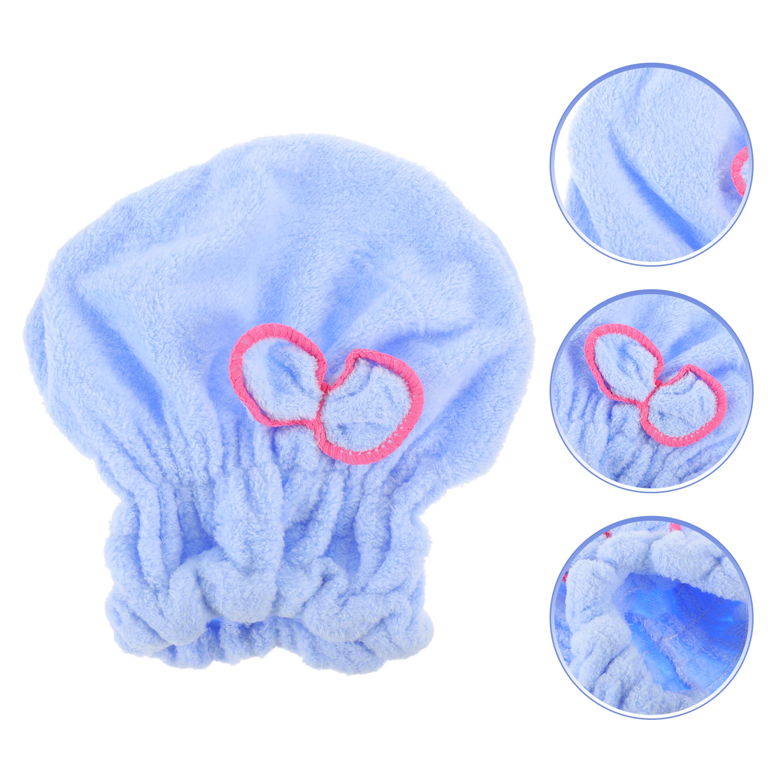 

Microfiber Hair Drying Cap Soft Bright Bowknot Elastic Shower Kids Fast Dry Absorbent Coral Fleece Comfort Daily Home Gym
