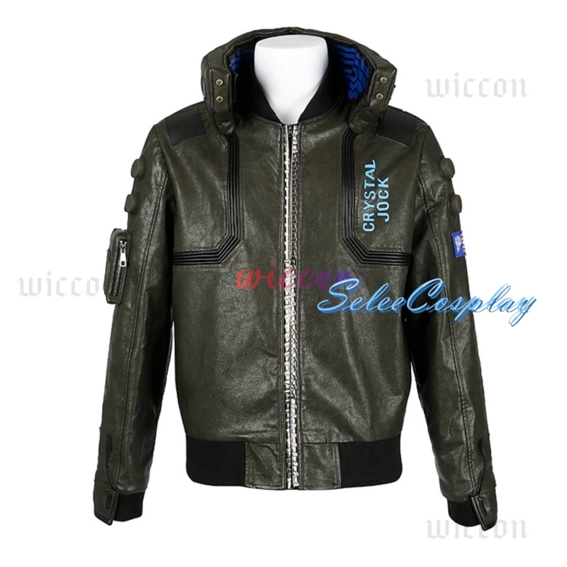 Game Punk Style 2077 Samurai Main Character V Cosplay Costume For Man Faux Leather Game Jacket High Quality Coat