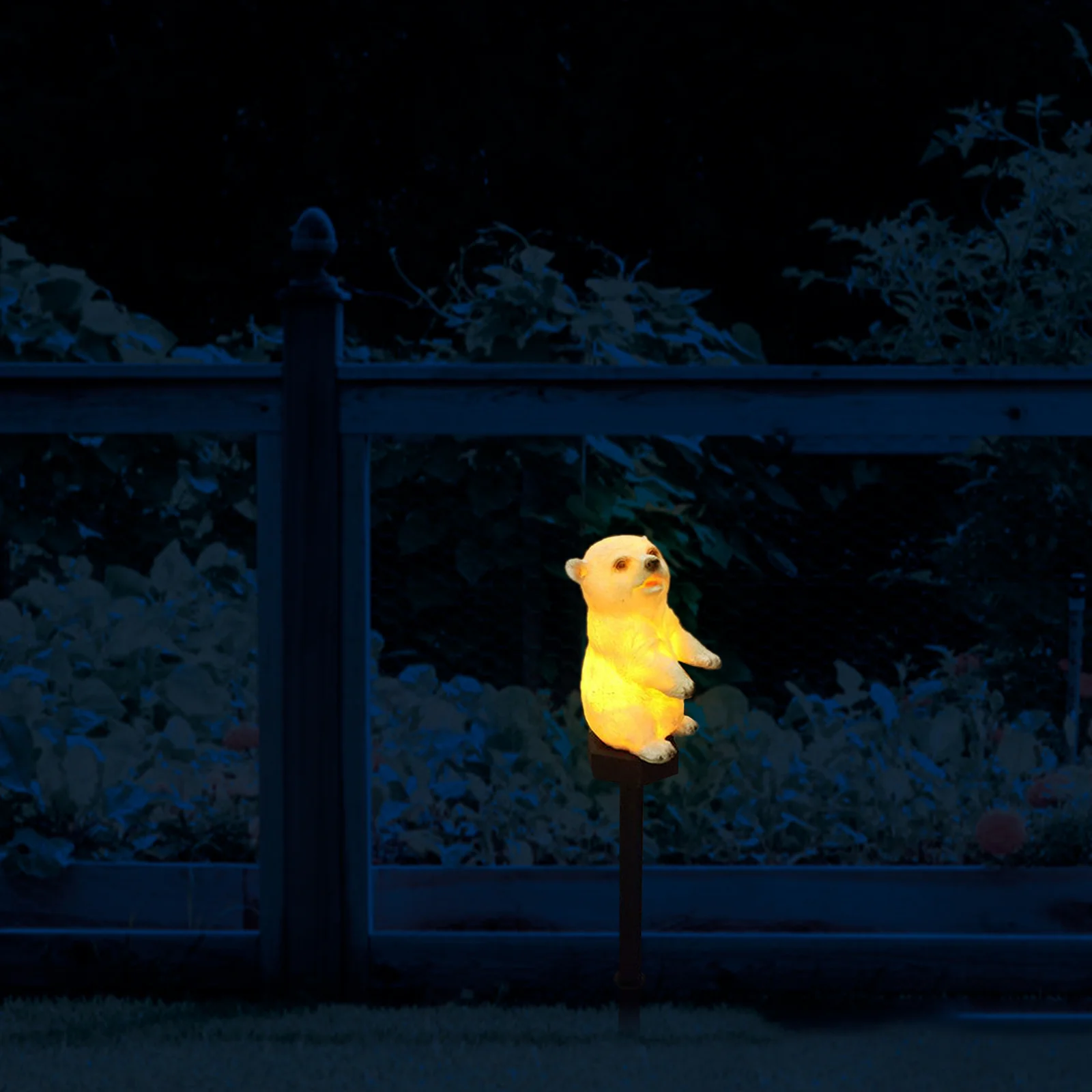 

Solar-Powered Bear Landscape Lamp Garden Yard Decorative Lawn Solar LED Light Cartoon Animal Ground Inserted