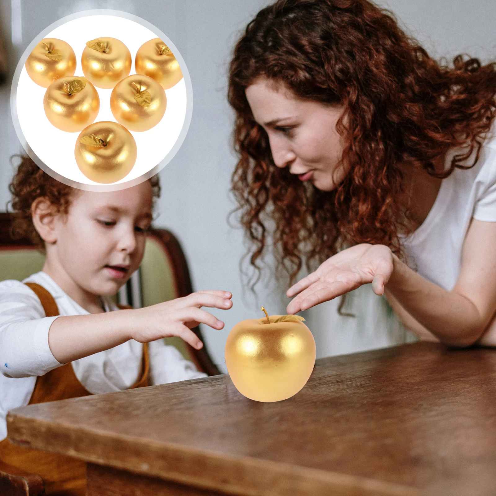 

6pcs Artificial Fake Lifelike Mini Realistic Plastic Fruit Simulation Food Decor Faux For Home Kitchen Party