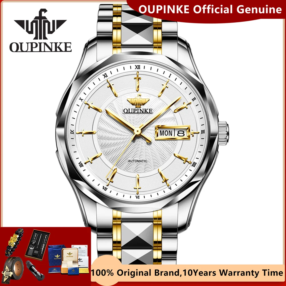 

OUPINKE Man Watch Original Fully Automatic Watch for Men High Quality Luxury Brand Imported Japan Movement Mechanical Wristwatch