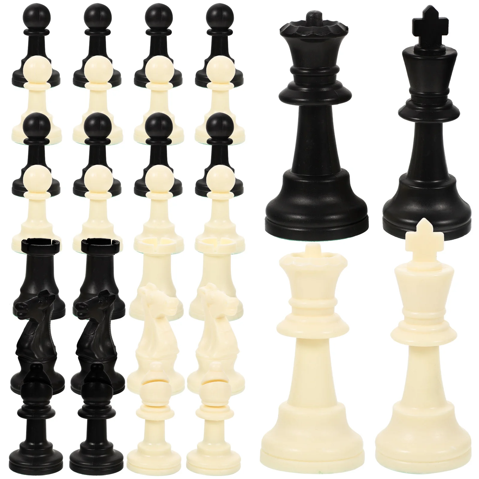 

1 set Plastic Chess Pieces Replacement Set Durable Pp Material For Chessmen Accessories Lightweight