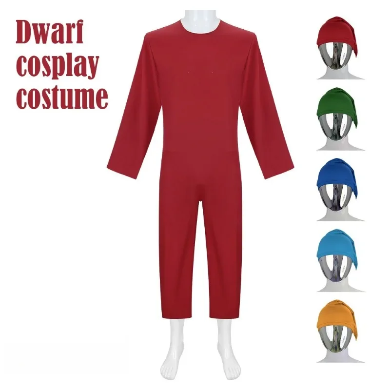 

Anime Little Dwarf Cosplay Costume Classic Red Fantasy Outfits for School Stage Performance and Fairy Tale Events Boys Girls
