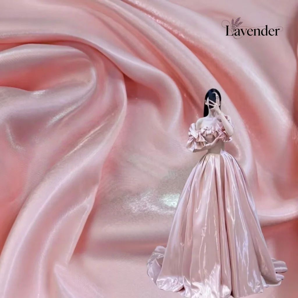 Luxurious 41 color glossy stiff crystal satin fabric sewn high-end wedding dress stage dress organza satin fabric