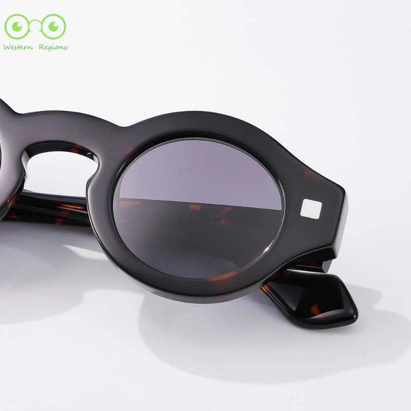 2025 신상 라운드 프레임 라이스 네일 남녀 공용 선글라스 레트로 아트 선글라스 트렌드 톨토이즈쉘 남녀 UV400 자외선 차단