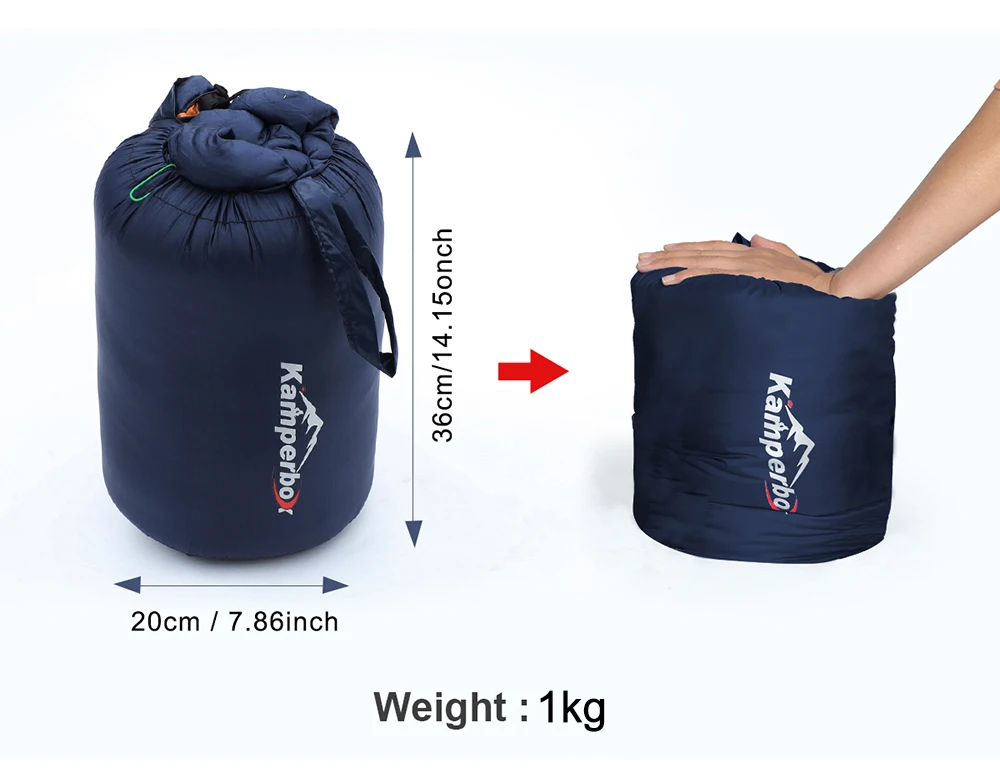 Kamperbox Winterschlafsack Poncho Winter Camping Poncho Winter Tragbarer Schlafsack Campingdecke PC600 – Detail 13