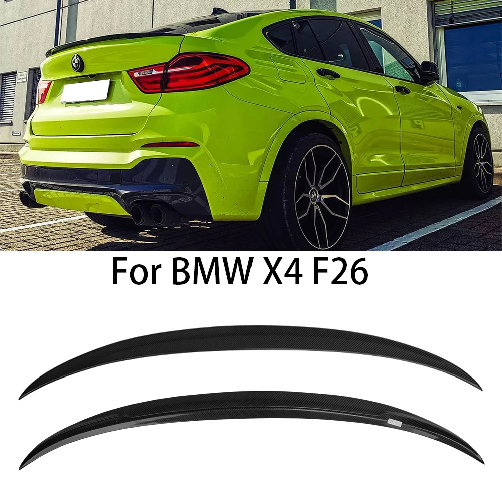 For BMW X4 F26 P Style Carbon fiber Rear Spoiler Trunk wing 2013-2018 FRP honeycomb Forged