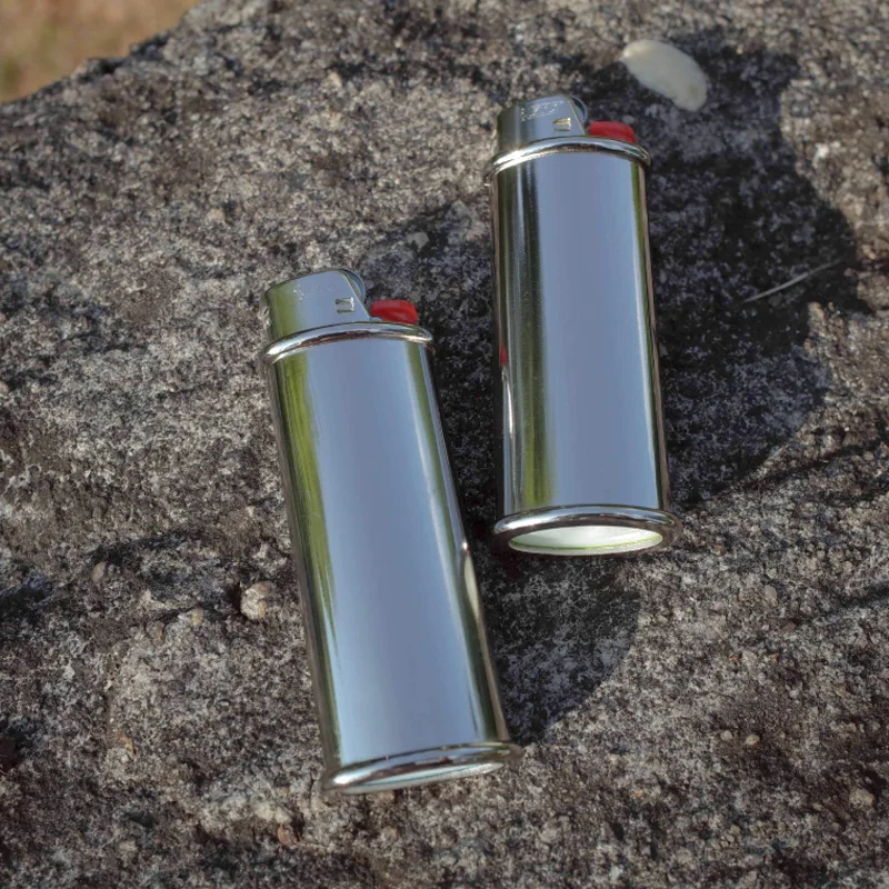 New Mirror Metal Lighter Case Cover Sleeve Holder for Bic Full Standard Size Lighters Type J6