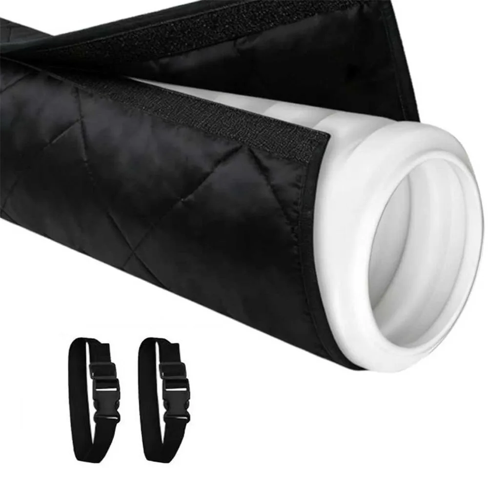 Portable Air Conditioner Duct Insulation Sleeve Adjustable Hose Cover For 5-5.9 Inch AC Vent Tube Quilted Oxford Cloth Energy Sa