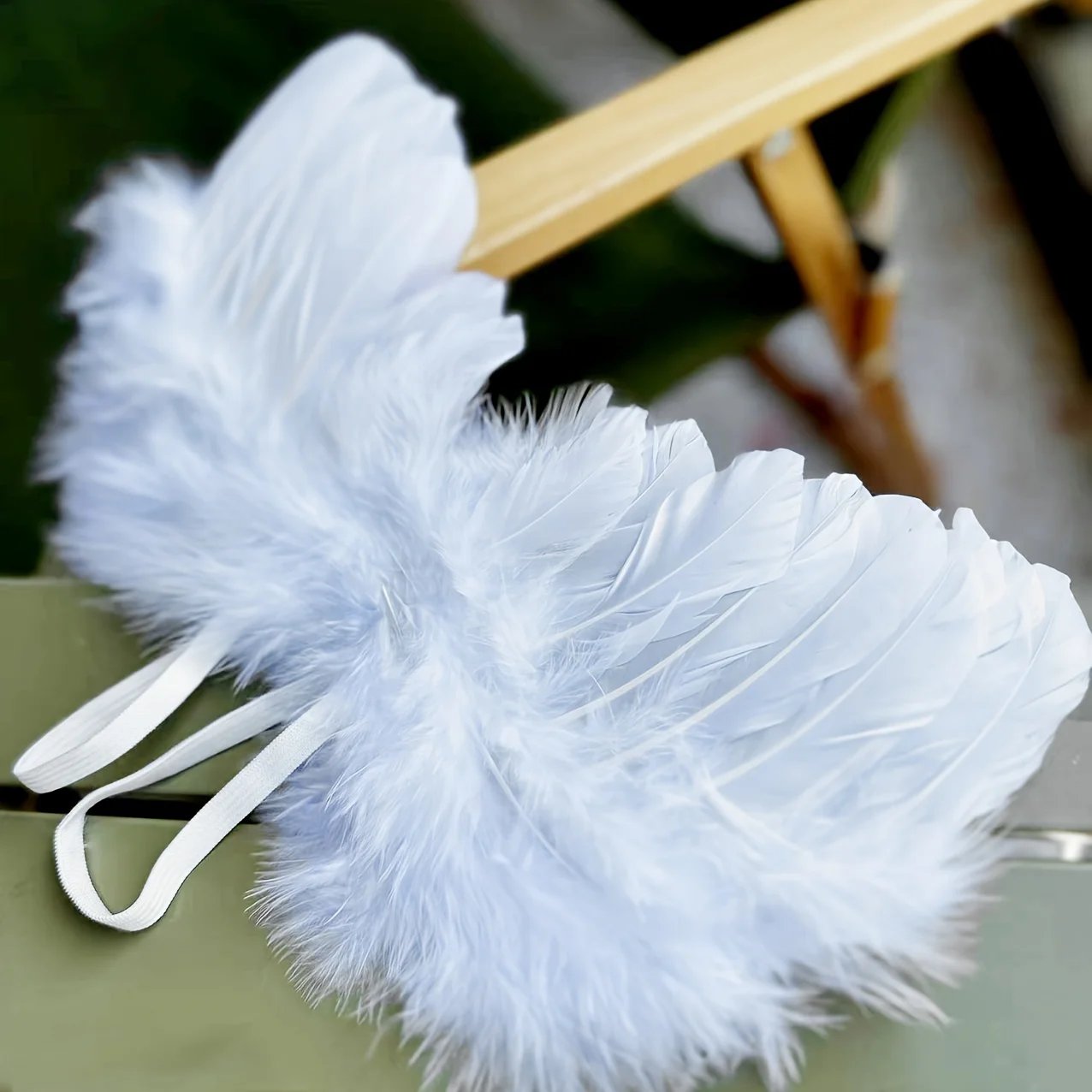 Angel Wings Tiara Set Newborn Photography Feather Angel Wing Comfortable White Wings With Leaf Headband Photo Props Accessories