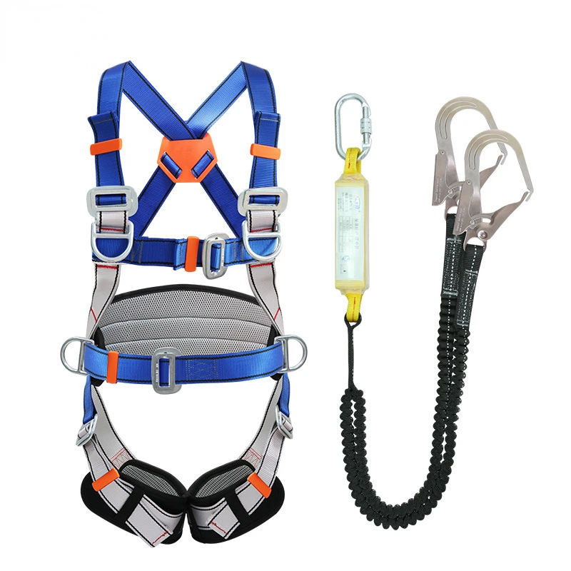 Imagem -06 - High Altitude Work Safety Harness Corpo Inteiro Corda Cinto de Segurança de Cinco Pontos Treinamento de Escalada ao ar Livre Construção Proteger o Equipamento