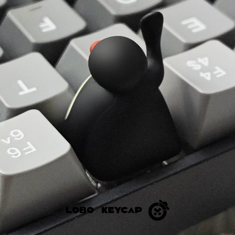 البطريق شخصية لوبو Keycap واحد Kawaii الراتنج الإبداعية الميكانيكية غطاء لوحة المفاتيح مخصص استبدال مرفق ESC OEM الهدايا #3