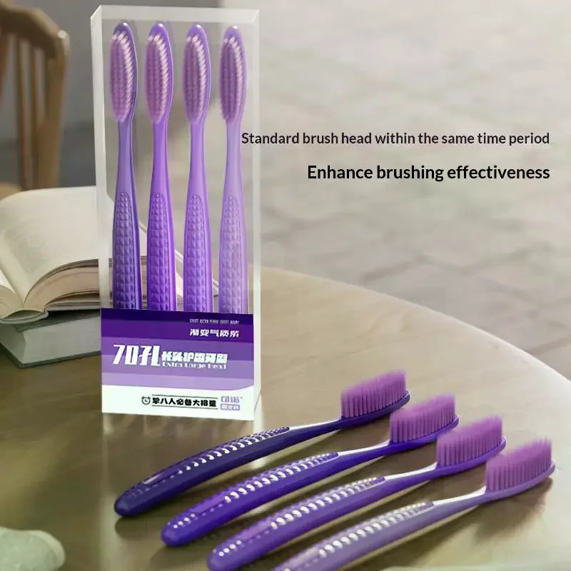 4 PCS Adult Toothbrush Head Extended Widened Advanced Soft Bristle Daily Oral Cleaning Tools