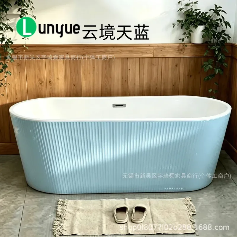 Small Acrylic Bathtub for Adults Household Mini Bath Tub for B&B Hotel Left Skirt Design Direct from Manufacturer Various