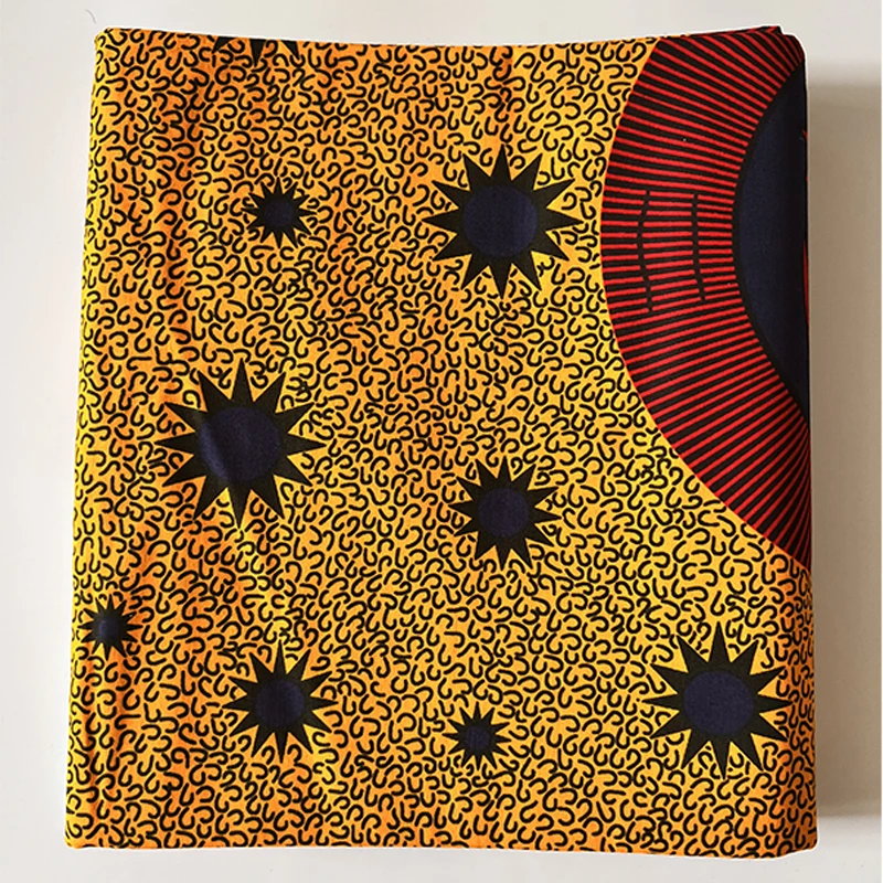 

Wax Fabric Holland real high quality Wax cotton PagNE Fabric Africa Ghana style Wax Ankara Printed Fabric party dress Size